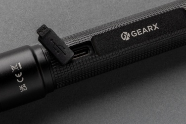 Logo trade promotional product photo of: Gear X RCS recycled aluminum USB-rechargeable torch