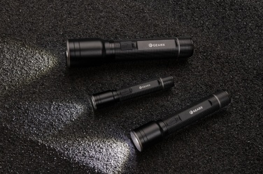 Logo trade business gift photo of: Gear X RCS recycled aluminum USB-rechargeable torch