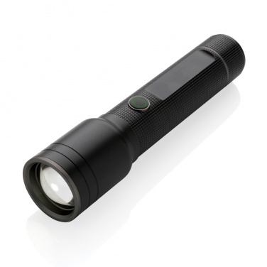 Logotrade promotional gift image of: RCS recycled aluminum USB-rechargeable heavy duty torch