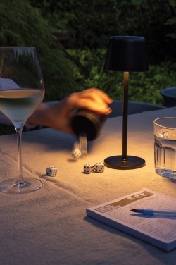 Logo trade promotional products picture of: Zenic RCS recycled plastic USB re-chargable table lamp