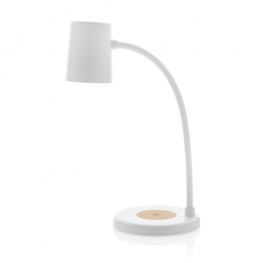 Logotrade promotional giveaways photo of: Zenara RCS recycled plastic and cork 15W wireless desk lamp