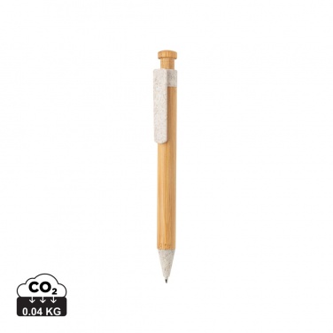 Logotrade promotional giveaway picture of: Bamboo pen with wheatstraw clip