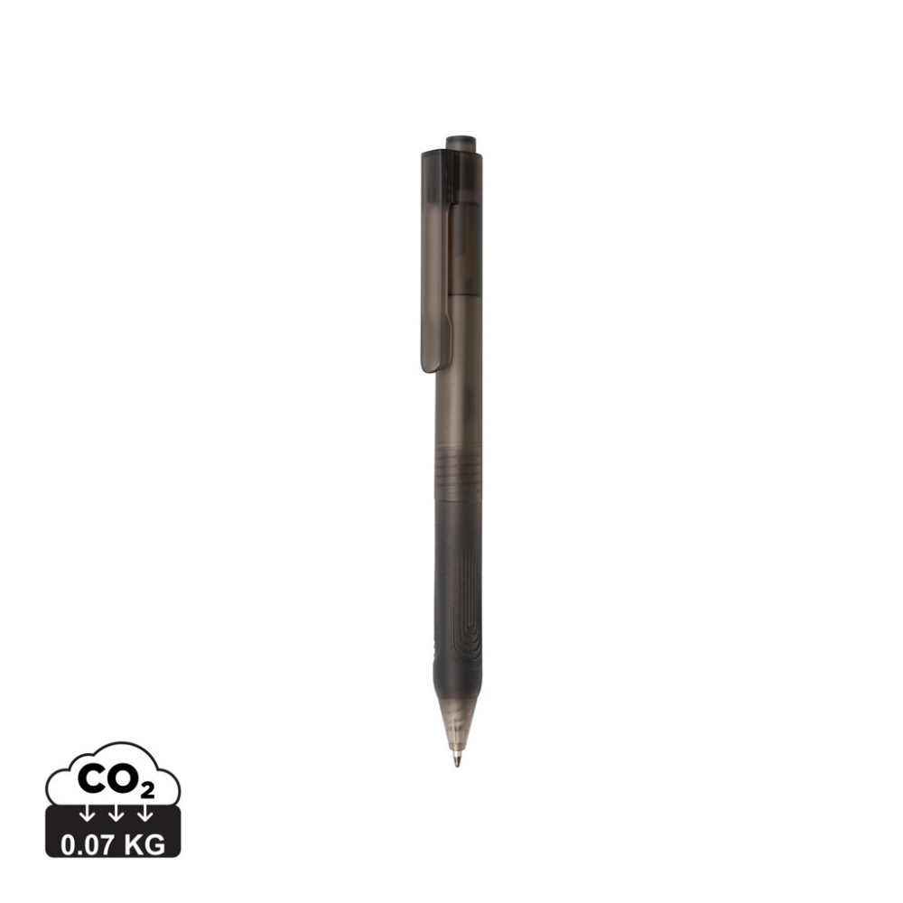 Logo trade promotional giveaway photo of: X9 frosted pen with silicone grip