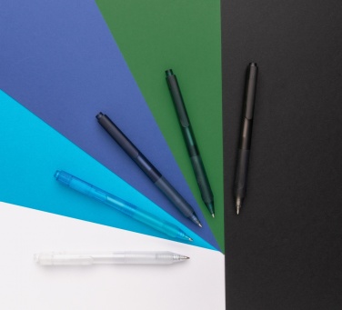 Logo trade promotional gifts picture of: X9 frosted pen with silicone grip