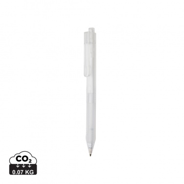 Logo trade promotional products picture of: X9 frosted pen with silicone grip