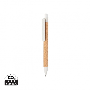 Logo trade promotional gifts image of: Write wheatstraw and cork pen