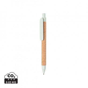 Logotrade promotional giveaway image of: Write wheatstraw and cork pen