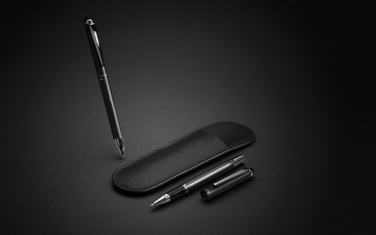Logotrade promotional item image of: Swiss Peak deluxe pen set in PU pouch