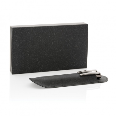 Logotrade promotional giveaway picture of: Recycled leather pen set