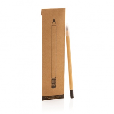 Logo trade corporate gifts picture of: Bamboo infinity pencil with eraser