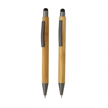Logotrade promotional product picture of: Bamboo modern pen set in box