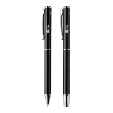 Logotrade advertising product image of: Swiss Peak Cedar RCS certified recycled aluminum pen set