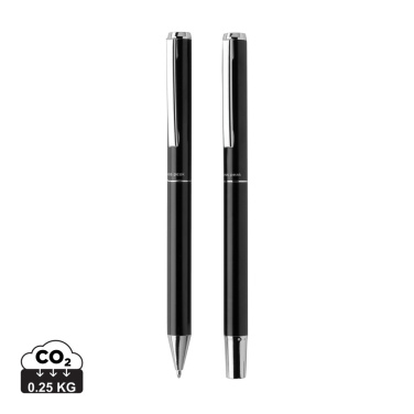 Logotrade promotional gift picture of: Swiss Peak Cedar RCS certified recycled aluminum pen set