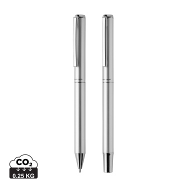 Logotrade promotional gift picture of: Swiss Peak Cedar RCS certified recycled aluminum pen set