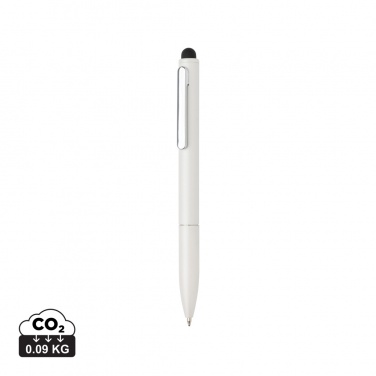 Logotrade corporate gift image of: Kymi RCS certified recycled aluminium pen with stylus