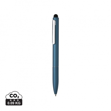 Logo trade promotional giveaway photo of: Kymi RCS certified recycled aluminium pen with stylus