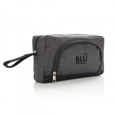 Logo trade promotional giveaways image of: Classic two tone toiletry bag