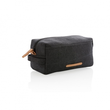 Logo trade promotional giveaways image of: Canvas toiletry bag PVC free