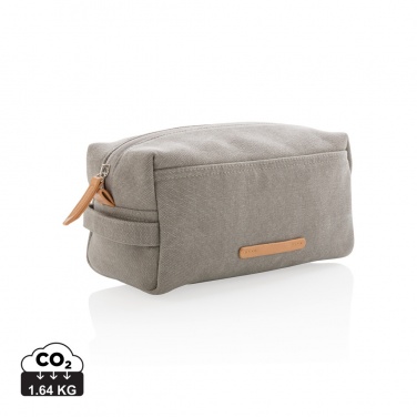 Logo trade promotional merchandise photo of: Canvas toiletry bag PVC free