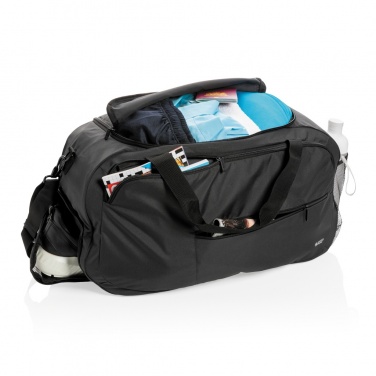 Logo trade promotional gifts image of: Swiss Peak AWARE™ RPET sports duffel bag
