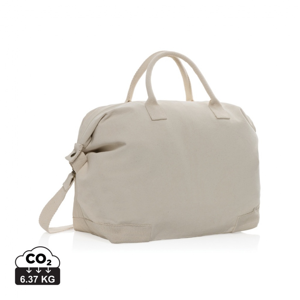 Logo trade advertising products image of: Kezar AWARE™ 500 gsm recycled canvas deluxe weekend bag
