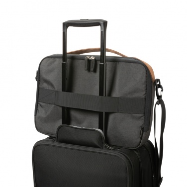Logotrade promotional gift picture of: Impact AWARE™ 300D two tone deluxe 15.6" laptop bag