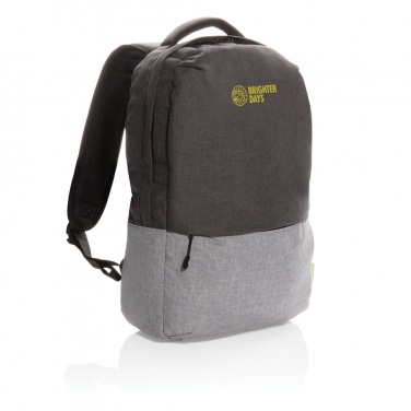 Logo trade advertising products picture of: Duo colour RPET 15.6" RFID laptop backpack PVC free