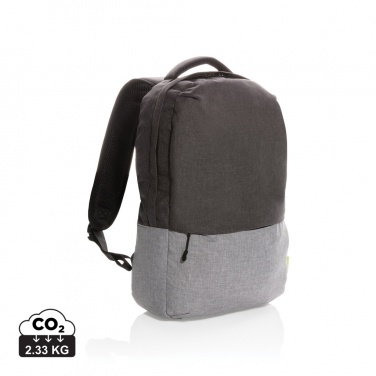 Logo trade promotional giveaways picture of: Duo colour RPET 15.6" RFID laptop backpack PVC free