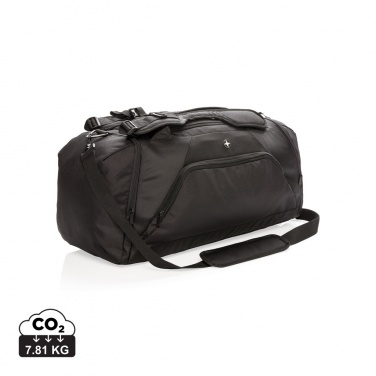 Logo trade promotional merchandise image of: Swiss Peak RFID sports duffel & backpack