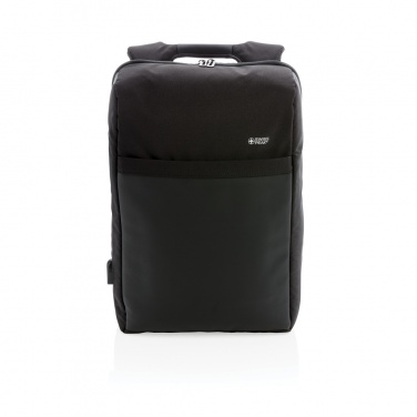 Logotrade promotional product image of: Swiss Peak 15" anti-theft RFID & USB backpack PVC free