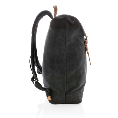 Logo trade promotional products image of: Canvas laptop backpack PVC free