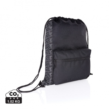 Logotrade advertising products photo of: AWARE™ RPET Reflective drawstring backpack