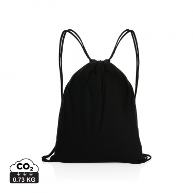 Logo trade promotional item photo of: Impact AWARE™ recycled cotton drawstring backpack 145g