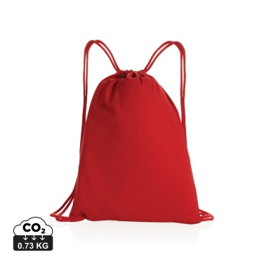 Logo trade promotional items image of: Impact AWARE™ recycled cotton drawstring backpack 145g