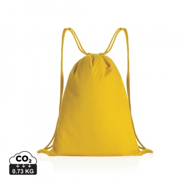 Logo trade promotional items image of: Impact AWARE™ recycled cotton drawstring backpack 145g