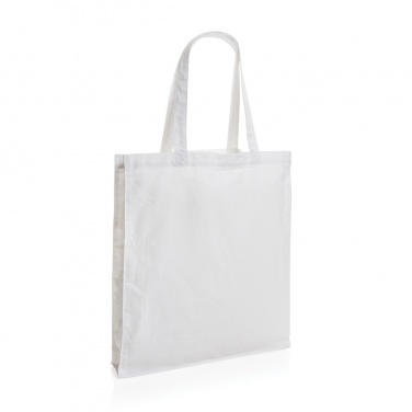 Logo trade business gifts image of: Impact AWARE™ Recycled cotton tote w/bottom 145g