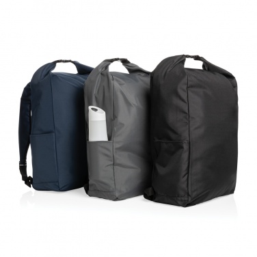 Logotrade advertising products photo of: Impact AWARE™ RPET lightweight rolltop backpack