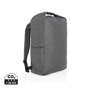 Logo trade advertising products image of: Impact AWARE™ RPET lightweight rolltop backpack