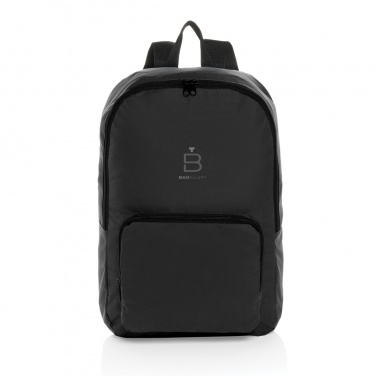 Logo trade promotional giveaway photo of: Dillon AWARE™ RPET foldable classic backpack