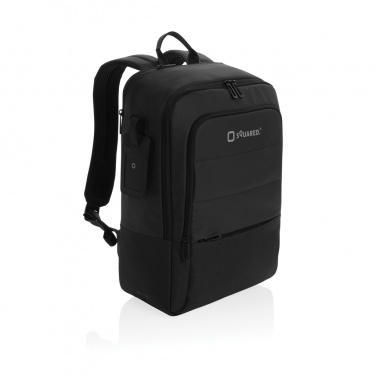 Logo trade promotional giveaways image of: Armond AWARE™ RPET 15.6 inch deluxe laptop backpack