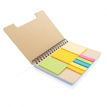 Logotrade corporate gifts photo of: A5 Kraft spiral notebook with sticky notes
