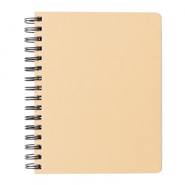 Logotrade promotional giveaway picture of: A5 Kraft spiral notebook with sticky notes