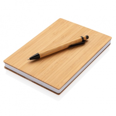 Logotrade promotional gift picture of: A5 Bamboo notebook & pen set