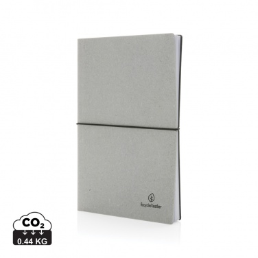 Logo trade corporate gifts image of: A5 recycled leather notebook