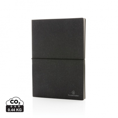 Logo trade promotional products image of: A5 recycled leather notebook