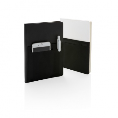 Logo trade promotional merchandise photo of: A5 Deluxe notebook with smart pockets