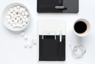 Logotrade promotional giveaway image of: A5 Deluxe notebook with smart pockets