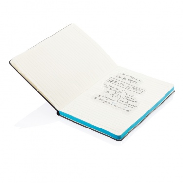 Logotrade promotional item picture of: Deluxe hardcover A5 notebook with coloured side