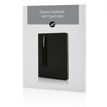 Logotrade promotional product image of: Standard hardcover PU A5 notebook with stylus pen