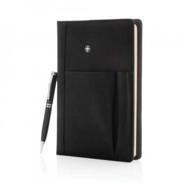 Logo trade promotional merchandise picture of: Refillable notebook and pen set